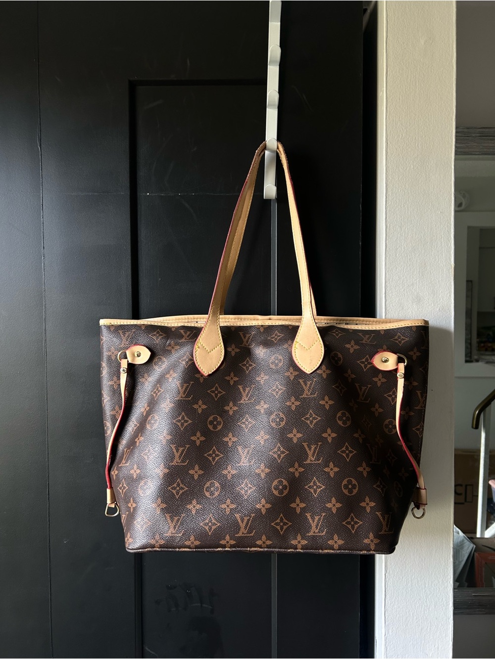 Louis Vuitton Brown Monogram Canvas Tote with Vachetta Trim